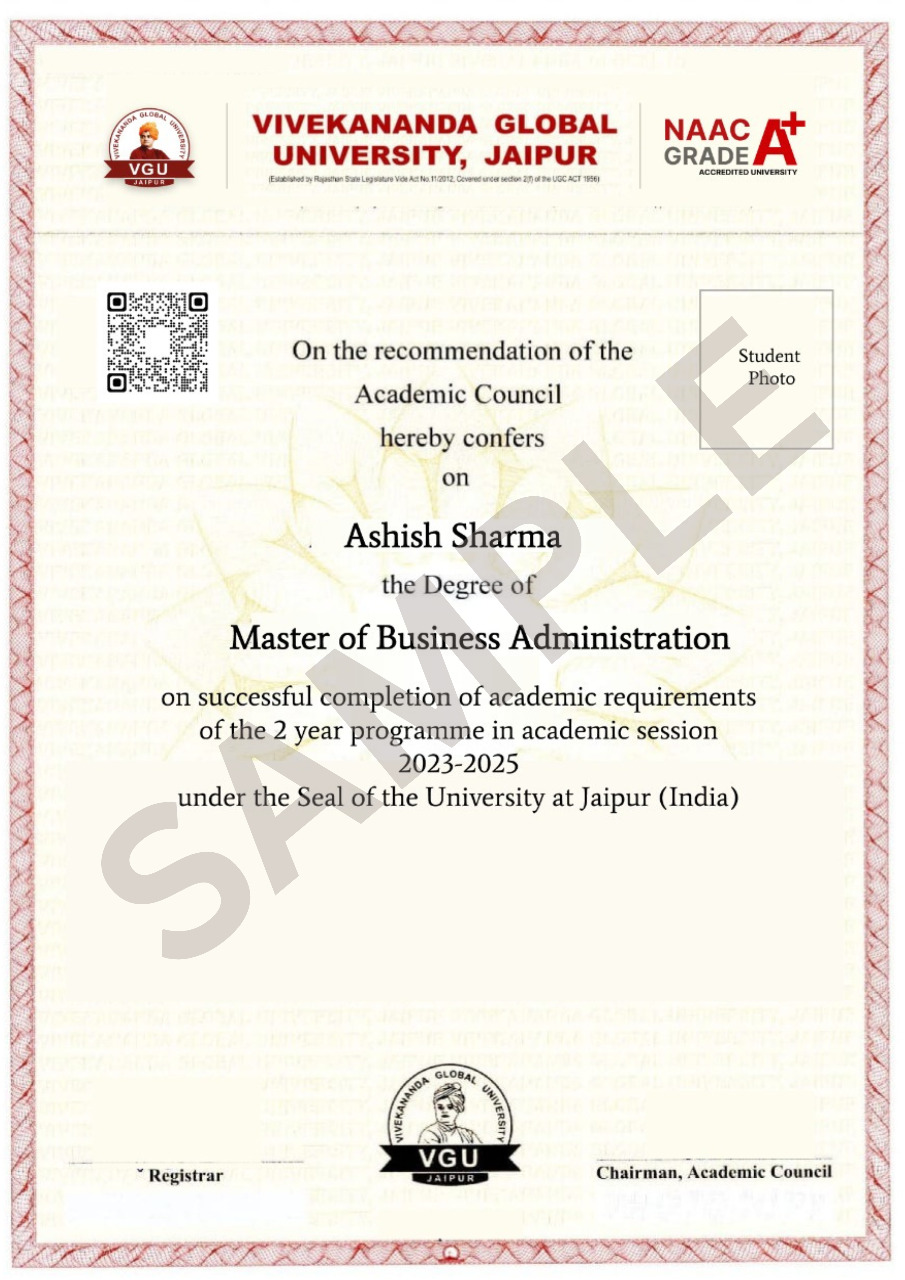 Sample Certificate